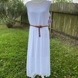Alyx White Maxi Dress w/High Low Length Size XL